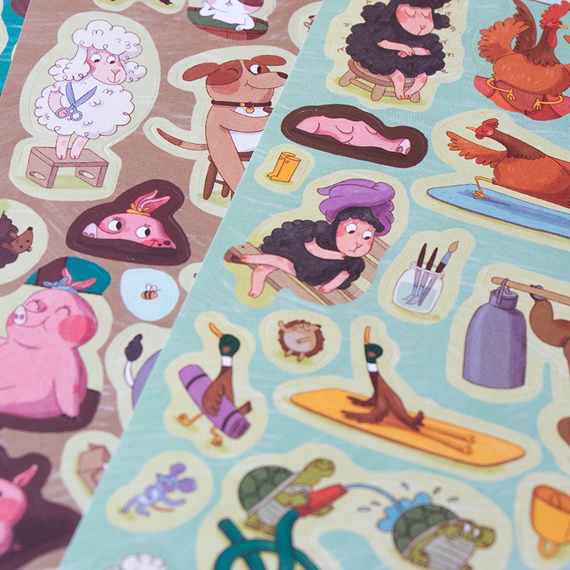 children's poster with stickers